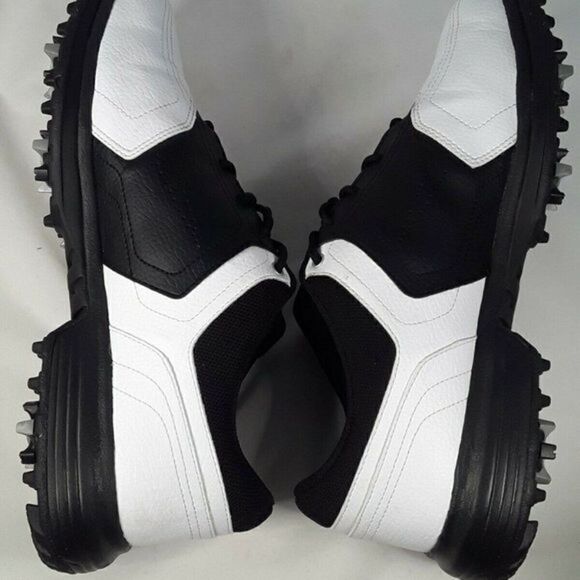 Nike  Leather‎ White Black Men Golf Shoes Size 7